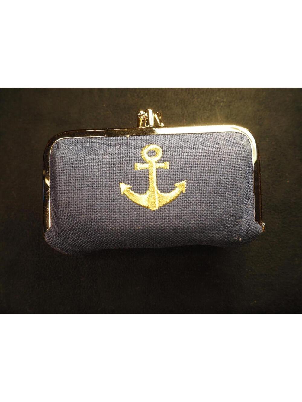 Spartina 449 Navy Blue Gold Anchor Manicure Grooming Set